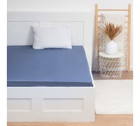 Простыня на резинке Этель Blue lake 180x200x25 см, 100% хлопок, мако-сатин, 114 г/м2 9144545