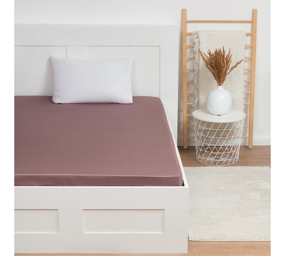 Простыня на резинке Этель Twilight Mauve 160x200x25 см, 100% хлопок, мако-сатин, 114 г/м2 9144536 1