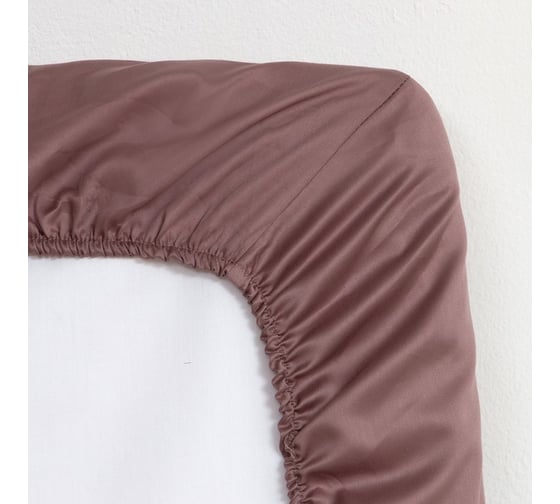 Простыня на резинке Этель Twilight Mauve 160x200x25 см, 100% хлопок, мако-сатин, 114 г/м2 9144536