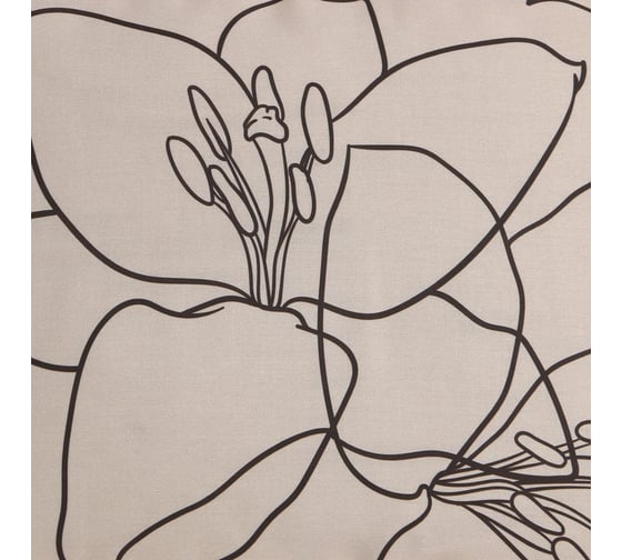 Комплект постельного белья Этель евро Graphic flowers 200x217 см, 220x240 см, 50x70 см - 2 шт., мако-сатин 114 г/м2 9355446