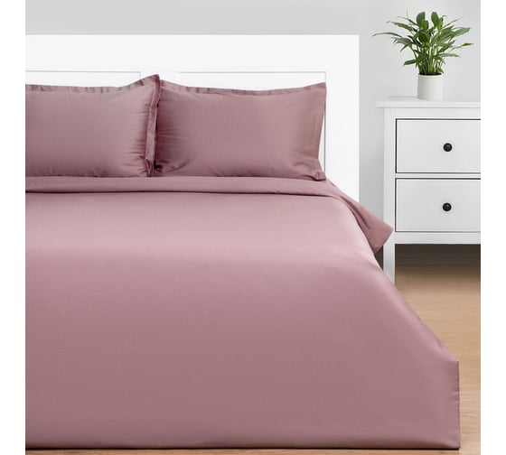 Комплект постельного белья Этель 2 спальный, Twilight Mauve 175x215, 200x215, 50x70+3 - 2 шт., мако-сатин, 114 г/м2 9144531 1