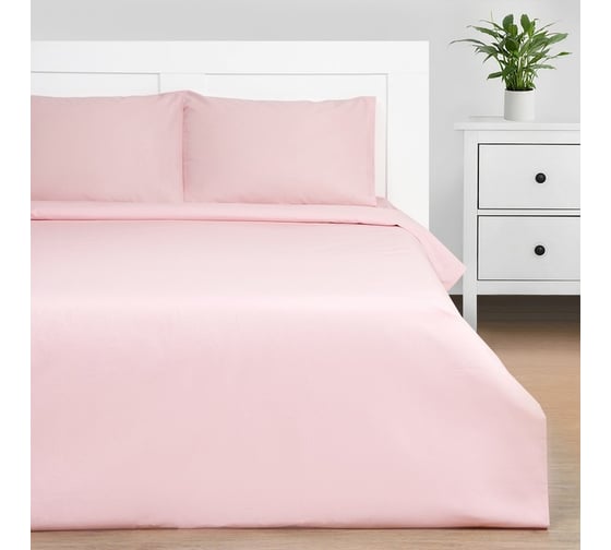 Комплект постельного белья Этель евро Crystal rose 200x215, 220x240, 50x70 см - 2 шт., 100% хлопок, поплин 125 г/м2 9241675