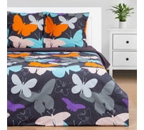 Комплект постельного белья Этель 1.5 спальный, Butterflies 143x215 см, 150x214 см, 70x70 см - 2 шт 7674465