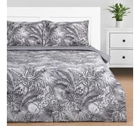 Комплект постельного белья Этель 2 спальный, Tropical vibes 175x215 см, 200x220 см, 50x70 см - 2 шт., мако-сатин 114 г/м2 9355449