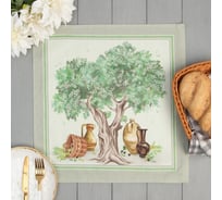 Набор салфеток Этель Olivia 40x40 см, 4 шт, 100% хлопок, саржа 190 гр/м2 5376701