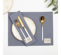 Набор салфеток Этель Kitchen, синий, 30x40 см, 2 шт, 100% хлопок, саржа 220 г/м2 7865984