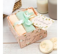 Набор махровых салфеток Этель Gift 30x30 см, 3 шт, хлопок, 340 г/м2 7574077