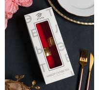 Набор салфеток с декоративными кольцами Этель Red pleasure 40x40 см, 2 шт, 100% хлопок, саржа 190 гр/м2 7675073