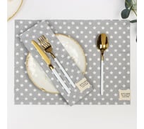 Набор салфеток Этель Звезды 30x40 см, 2 шт, 80% хлопок, 20% пэ, сатин 110 г/м2 9596610