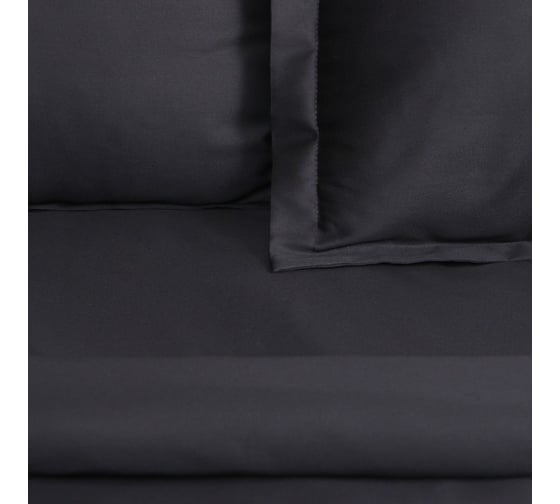 Комплект постельного белья Этель 1,5 спальный, Jet black 143x215, 150x215, 50x70+3 - 2 шт., мако-сатин, 114 г/м2 9515299