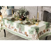 Набор столовый Этель Olivia, скатерть 220x145 см +/- 3 см, салфетки 40x40 см - 12 шт, 100% хлопок 4136540