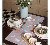 Дорожка на стол Этель Зайцы 30x70 см, 100% хлопок, саржа 190 гр/м2 4682725