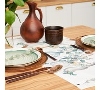 Дорожка на стол Этель Flower mood вид 2 30x70 см, 100% хлопок, саржа 190 г/м2 7588545