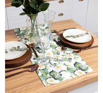 Дорожка на стол Этель Сamellia 30x70 см, 100% хлопок, саржа 190 г/м2 7560435