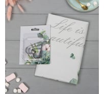 Набор Этель Eucalyptus полотенце 40x73 см, саржа 190 гр/м2, формочки для печенья 10121439