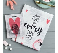 Набор Этель Фламинго полотенце 40x73 см, саржа 190 гр/м2, формочки для печенья 4685256