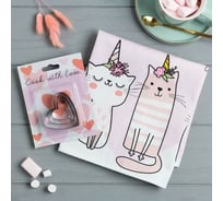 Набор Этель Love forever полотенце 40x73 см, саржа 190 гр/м2, формочки для печенья 4685244