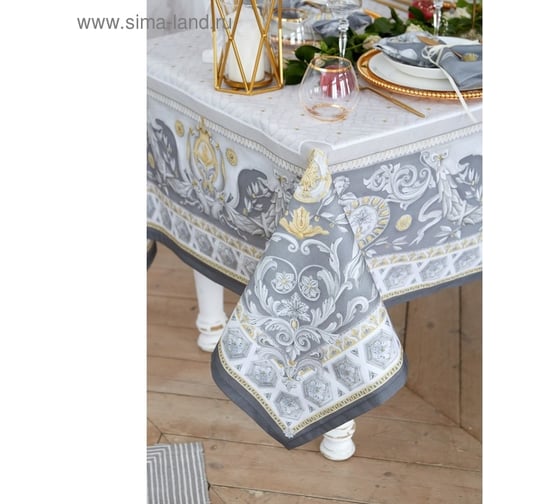 Скатерть Этель Classic style 220x145 см +/-3 см, 100% хлопок, саржа 190 гр/м2 4816138
