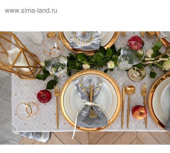 Скатерть Этель Classic style 220x145 см +/-3 см, 100% хлопок, саржа 190 гр/м2 4816138
