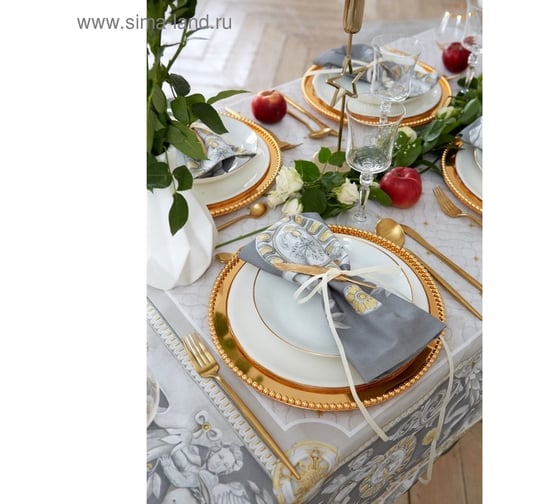 Скатерть Этель Classic style 220x145 см +/-3 см, 100% хлопок, саржа 190 гр/м2 4816138