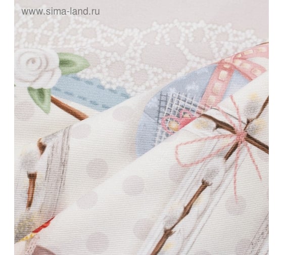 Скатерть Этель Пасхальные Тильды 220x147 см, 100% хлопок, саржа 190 гр/м2 4682717