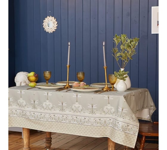 Скатерть Этель Vintage collection 149x110 см, 100% хлопок, саржа 190 г/м2 5376659