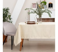 Скатерть Этель Ромбы бежевый, 142x180 +/-3 см, 115 ±10 гр, 100% п/э 7097379