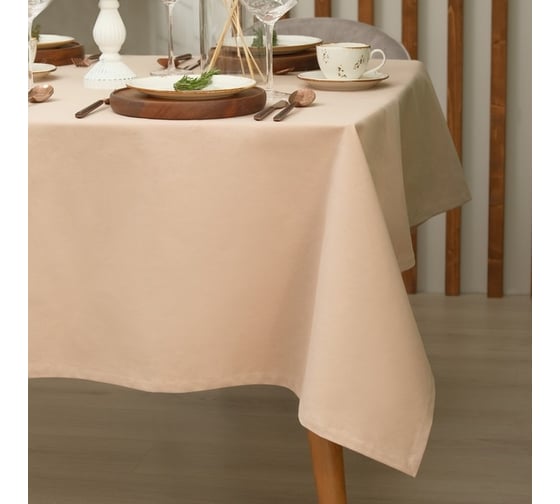 Скатерть Этель Kitchen 150x180 см, бежевый, 100% хлопок, саржа 220 г/м2 7866002