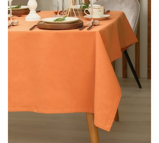 Скатерть Этель Kitchen 150x180 см, оранжевый, 100% хлопок, саржа 220 г/м2 7866024