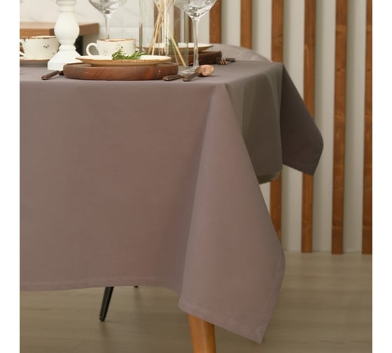 Скатерть Этель Kitchen 150x220 см, коричневый, 100% хлопок, саржа 220 г/м2 7866014