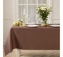 Скатерть Этель Cozy 150x180 +/-3 см, кофейный, 192 г/м2, хлопок с ВГМО 6974158