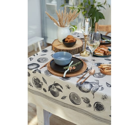 Скатерть Этель Healthy life 147x250 см, 100% хлопок, репс 210 г/м2 9449473