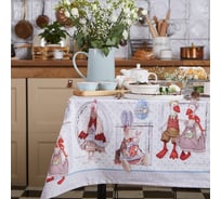 Скатерть Этель Пасхальные Тильды 147x300 см, 100% хлопок, саржа 190 г/м2 9318694
