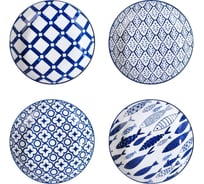 Набор тарелок Homium Kitchen, Japanese Collection, Очарование, 4шт, цвет голубой, D20см 371594charm