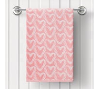 Полотенце Guten Morgen Ткань махровая, Фолин ин лав, цвет: розовый (50x90 см) ПМ-ФИЛ-50-90