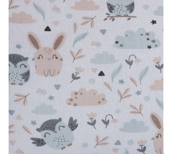 Комплект постельного белья LoveLife 1.5-спальное, Лужайка 147x210, 150x215, 50x70 -1 шт, 100% хлопок, бязь 120 г/м2 7451263