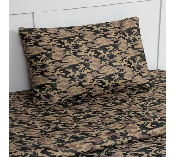 Комплект постельного белья LoveLife 1.5-спальное, Камуфляж 147x210, 150x215, 50x70-1 шт, 100% хлопок, бязь 120г/м2 9193337