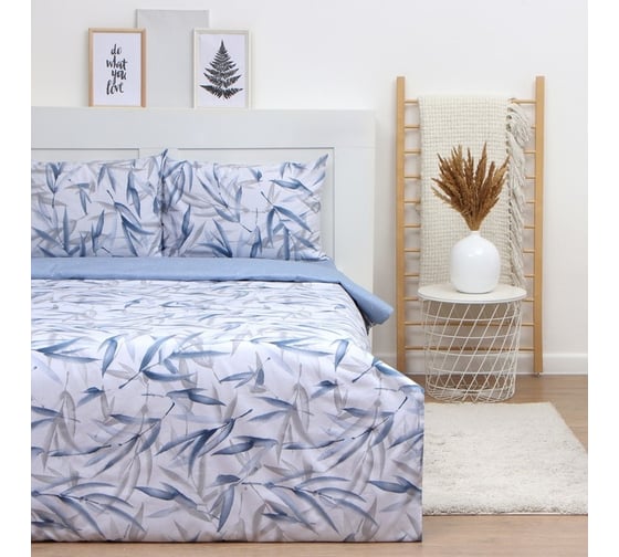 Комплект постельного белья LoveLife евро, Тростник 200x217 см, 225x240 см, 50x70 см-2 шт, 100% хлопок, сатин, 125г/м² 9861639