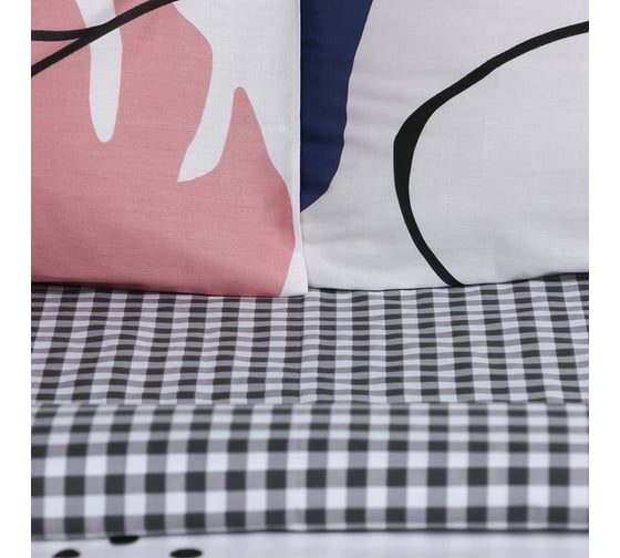 Комплект постельного белья LoveLife евро, Line world 200x217 см, 225x240 см, 50x70 см-2 шт, 100% хлопок, сатин, 125г/м² 9305039