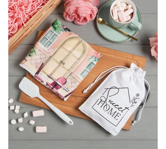 Подарочный набор Этель Sweet home полотенце 40x73 см, лопатка 6384075 1