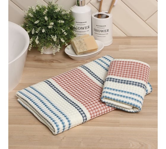 Набор полотенец LoveLife Waffle 2 шт, 70x140 см, 33x74 см, Вид 3, 100% хлопок, 280 гр/м2 9425815