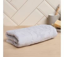 Полотенце махровое жаккардовое LoveLife Leaves 70x130 см, светло-серый, 100% хлопок, 500 гр/м2 9628264
