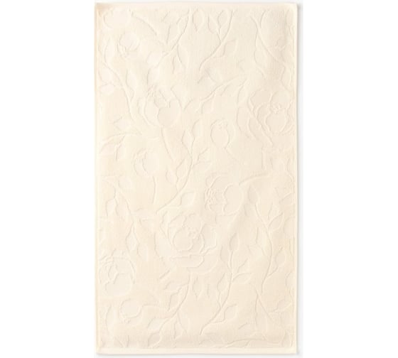 Полотенце махровое жаккардовое LoveLife Flowers 50x90 см, молочный, 100% хлопок, 500 гр/м2 9628258