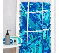 Полотенце LoveLife Love Life Морские узоры 70x140 см, велюр/махра 340 гр/м2, 100% хлопок 7364340