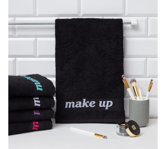 Полотенце махровое LoveLife Love Life Make up 50x90, белый, 100% хлопок, 360 г/м2 5555309 1