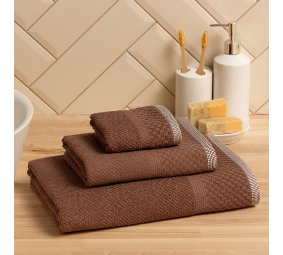 Полотенце махровое LoveLife Love Life Royal 50x90 см, капучино, 100% хлопок, 450 гр/м2 7528478