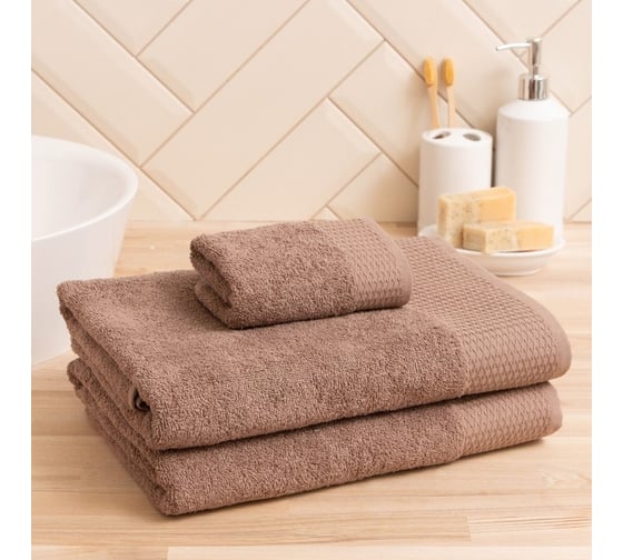 Полотенце махровое LoveLife Love Life Classic 70x130 см, мокко, 100% хлопок, 450 гр/м2 6840478
