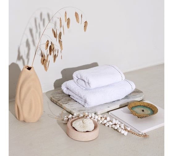 Полотенце махровое LoveLife Plain 50x90 см, белый, 100% хлопок, 450 гр/м2 7527735