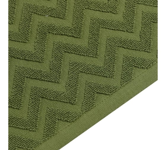 Полотенце махровое LoveLife Zig-Zag 50x90 см, темная трава, 100% хлопок, 450 гр/м2 9097554