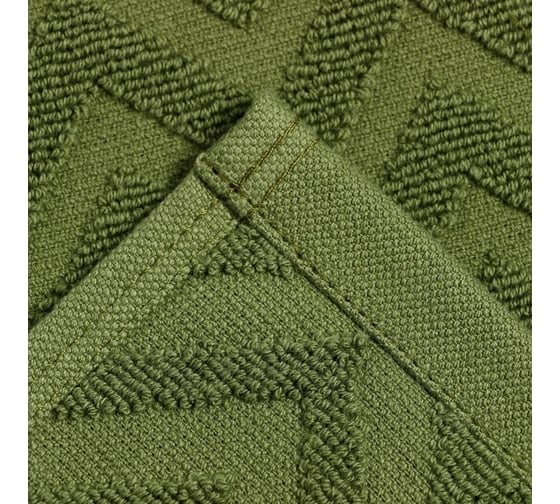 Полотенце махровое LoveLife Zig-Zag 50x90 см, темная трава, 100% хлопок, 450 гр/м2 9097554